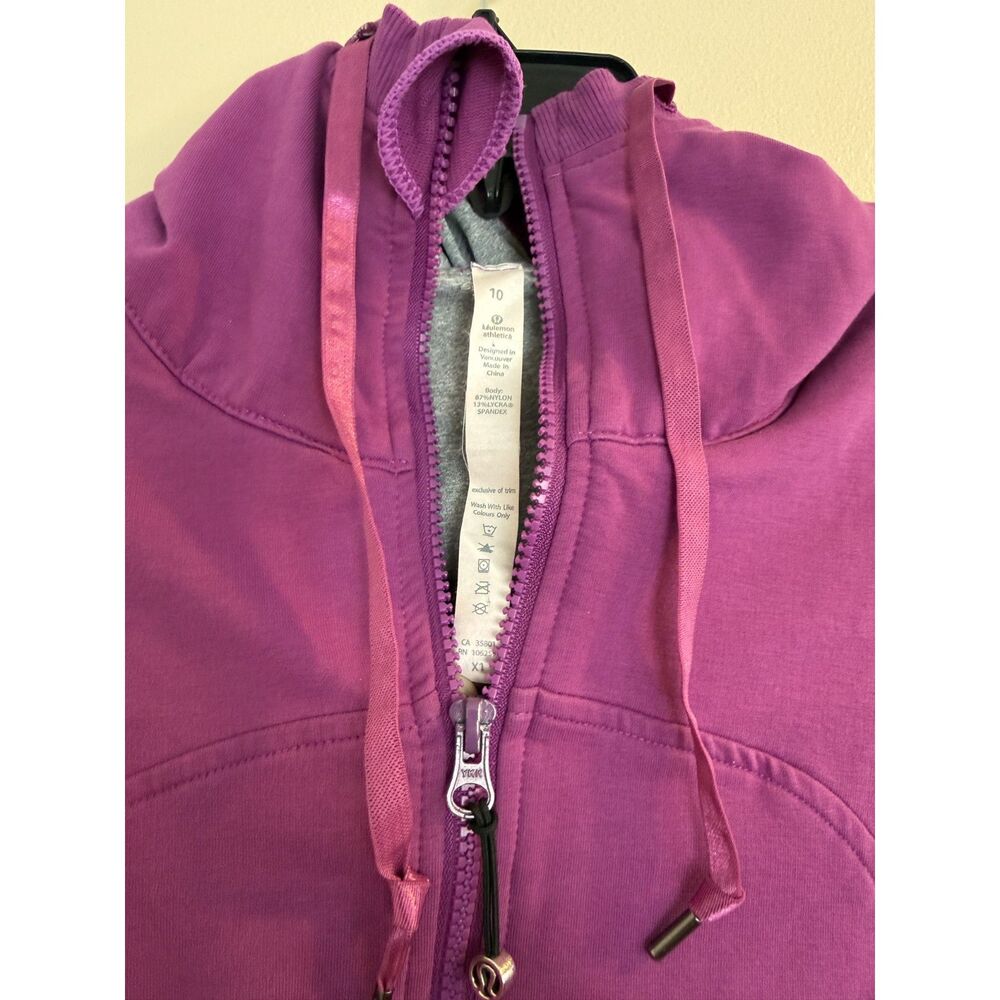 Lululemon Scuba Full-Zip Hoodie – Purple (Size 10) - Picture 4 of 8